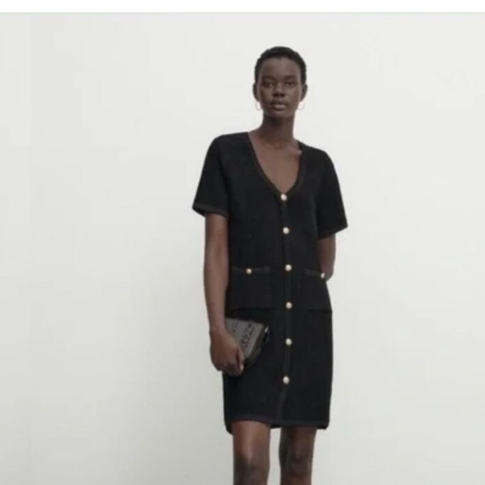 Massimo Dutti Nwt Button-Down Dress